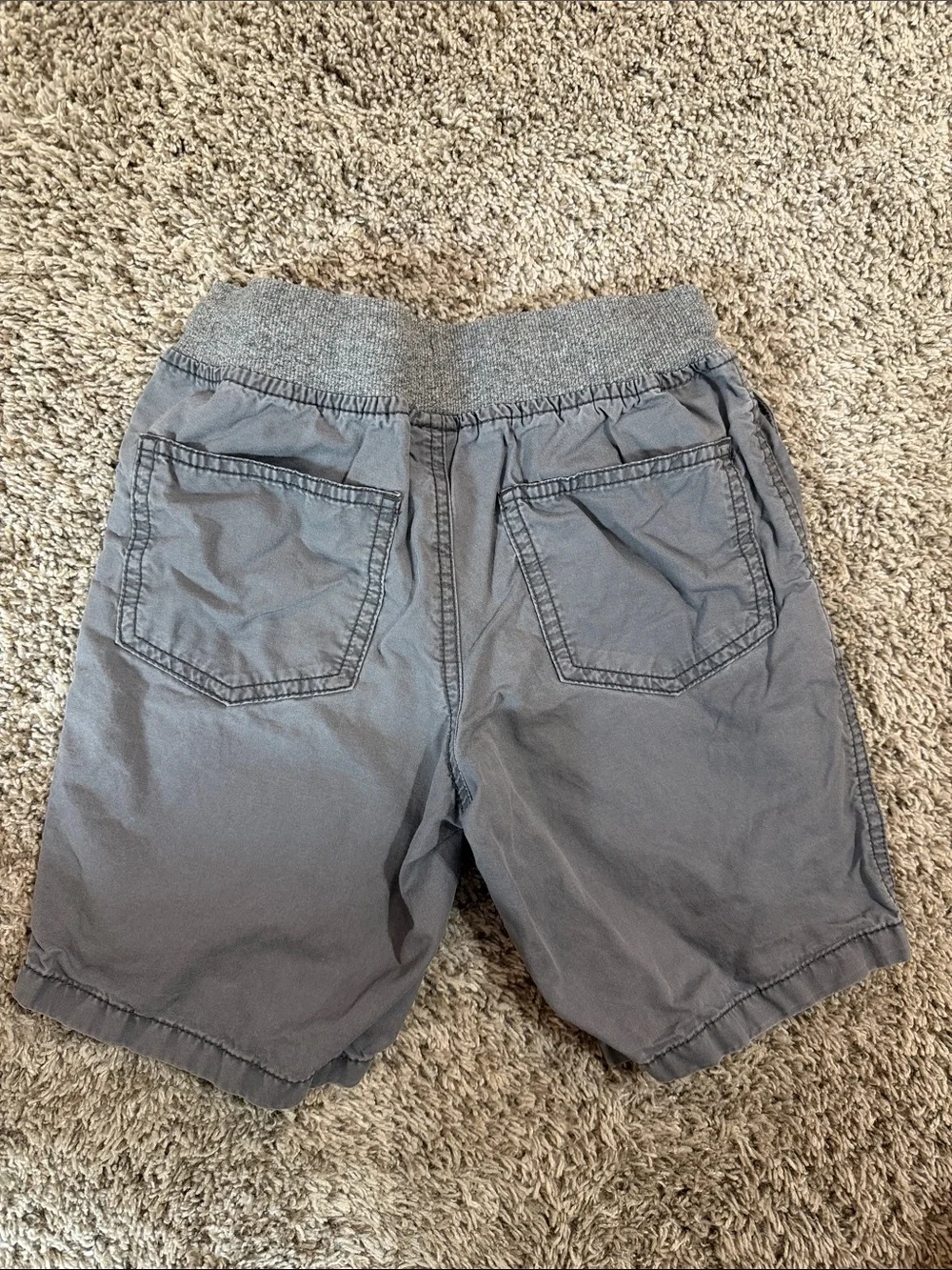 Gymboree Gray Knit-Waist Drawstring Shorts with Pockets Size 6
